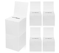 Abaodam Cajas de Cartón para Rifa 6 Piezas 15x15x15 Cm Organizador Ligero y Plegable Urnas de Votación Seguras Multiusos para Oficina Fiestas y Eventos