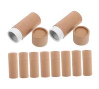 Abaodam Cajas De Obsequio De Cartón Kraft Redondas 20 Piezas Para Embalaje De Tubos De Papel Marrón Tapa, Contenedores Multiusos Para Té, Incienso y Manualidades, Ideales Para Ocasiones Obsequios