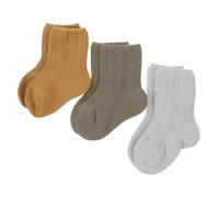 Abaodam Calcetines De Invierno Para Ñiño Niños Pequeños Cálidos y Transpirables Diseño De Tubo Medio, Tamaño s 6-12 Meses, Color Verde Militar, Pack De 3 Pares Para Primavera y Otoño