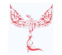 Abaodam Calcomanía para Capó de Coche Diseño de Fénix Rojo Vinilo Autoadhesivo Resistente a Exteriores para Carrocería de Vehículos Decoración Personalizada para Suv y Sedán