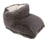 Abaodam Calentadores Eléctricos para Pies USB Zapatos Calefactables de Felpa Sintética Alta Gris Calentador Portátil para Invierno Casa y Oficina 1 Par Lavable y Cómodo