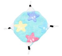 Abaodam Cama Colgante y Metal de Doble Capa, Felpa para Mascotas | Color Verde, Estilo Estampado de Estrellas, Buena Capacidad de Carga, Efecto Cálido, para Animales