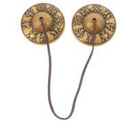 Abaodam Campana Budista De Latón Vintage Campana De Meditación Para Yoga Accesorios Rituales Platillos Tingsha Para Feng Shui Decoración Del Hogar