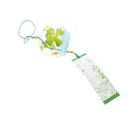 Abaodam Campana de Viento Japonesa de Pintado Mano Decoración Colgante para Jardín y Campanilla Romántica Ligera con Sonido con Tarjeta de para y Entrada