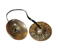 Abaodam Campanas De Platillo Nepalesas De Cobre Puro Para Meditación y Yoga, Par De Carillones De Percusión Religiosa, Instrumento Tradicional Pequeño y Ligero Para Práctica Espiritual