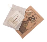 Abaodam Cartas I Ching para Principiantes 64 Hexagramas en Papel Duradero Manual de Instrucciones Juego de Adivinación Feng Shui y Monedas Suerte para Prosperidad China