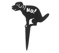 Abaodam Cartel de Advertencia para Mascotas de Jardín Escultura de Perro Retro de Metal Hacer Caca Decorativa para Césped Señal de Limpieza Exterior