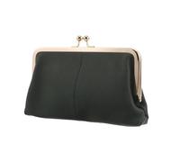 Abaodam Cartera Larga de Cuero Genuino para Mujer, Monedero Plegable Verde Oscuro Cierre de Beso, Bolsa Vintage Compacta para Viaje y Uso Diario, Tarjetero Multifunción Múltiples