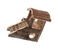 Abaodam casa de hámster pequeña casa escondite de Mascotas escondite de Hamsters pequeño escondite de Mascotas Adorable casa de Ratas hábito de escondite de hámster de Madera