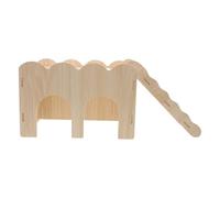 Abaodam Casa de Madera para Enriquecer la Actividad Diaria con Escalera y Plataforma para Hámster en Forma de Castillo, Fácil Montaje en Jaulas y