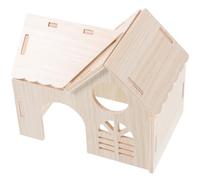 Abaodam Casa de Madera para Hámster y Mascotas Pequeñas, Escondite Duradero y Multifuncional, Cueva para Dormir y Jugar, Material Natural Seguro, Adecuado para Conejillos de Indias