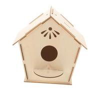 Abaodam Casa De Pájaros De Madera Sin Terminar para Pintar, Juguete De Bricolaje para Manualidades, Tamaño Pequeño, para Decoración Colgante, Adecuado para Niños Creativos