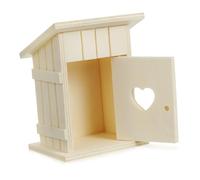 Abaodam Casa para Pájaros de Madera Natural sin Pintar Pequeña para Exterior Nido Seguro para Cría de Aves Fácil Instalación Jardín Refugio Resistente para Pájaros Pequeños