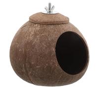 Abaodam Caseta para Loros De Cáscara Natural Nido De Cría para Loros Periquitos y Pájaros Pequeños Casa De Pájaros Colgante para Jardín Decoración De Nido para Interior y Exterior