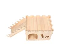 Abaodam Castillo para Conejos Desmontable de Madera Maciza Refugio Multifuncional para Pequeños Animales Madriguera y Escondite para Hámsteres Cobayas y Roedores Casa Interior de