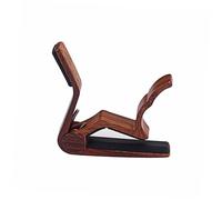 Abaodam Cejilla para Guitarra de Aleación de Aluminio Resistente con Pad de Silicona para Acústica Eléctrica Ukelele Banjo y Mandolina Color Madera Profunda