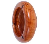 Abaodam Cenicero de Madera Artesanal Marrón para Hogar y Bar, Ranura
