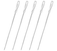 Abaodam Cepillo de Limpieza Flexible para Desagües y Fregaderos de Cocina, 5 Piezas Nylon y Alambre de Hierro para Eliminación de Pelo en Espacios Públicos