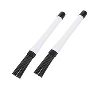 Abaodam Cepillo De Tambor Para Caja De Batería Escobillas De Nailon Negras y Blancas Accesorio Para Músicos Practicar y Tocar Jazz