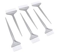 Abaodam Cepillos para Teñir el Cabello Profesionales 6piezas Color Plata Cerdas Extra Suaves, Material Plástico Fácil de Limpiar para Peluquería y Uso en Casa