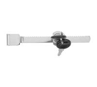 Abaodam Cerradura para Puerta Corrediza de Vidrio y Nevera en Acero Inoxidable Plata, Resistente al Desgaste, Adecuado para Supermercados y Restaurantes, Cilindro de 20 Mm