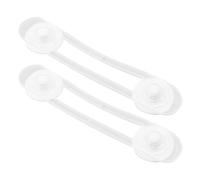 Abaodam Cerraduras de Seguridad Antideslizantes para Niños, 2 Piezas Flexibles Transparentes, Protección Anti-pellizcos para Cajones, Armarios y Frigorífico, Material Resistente
