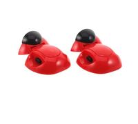Abaodam Cerraduras de Seguridad para Armarios de Bebés sin Taladro 2 Piezas Color Rojo, Pestillo Adhesivo Abs a Prueba Refrigerador, Cajones y Congelador, Protección Infantil