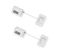Abaodam Cerraduras De Seguridad Para Niños Para Ventanas y Refrigerador, Bloqueo Código De 4 Ruedas, Color Blanco, Kit De 2 Unidades, Protección Infantil Para Hogar y Armarios