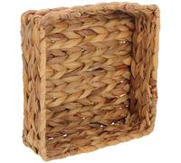 Abaodam Cesta Decorativa Cuadrada para Servilletas 22X22X7 CM Caja Tejida para Almacenamiento en Despensa y Mesa de Comedor