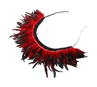 Abaodam Chal de Plumas de Cuervo para Mujer Capa Roja de Halloween Accesorio para Cosplay y Fiestas Chal Multifuncional para Vestidos de Noche Decoración Elegante para Eventos