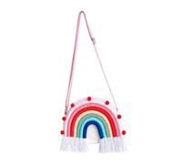 Abaodam Charm De Mochila Arcoíris para Niña Decoración De Pared Dibujos Animados Bolso Bandolera Infantil De Almacenamiento para Dormitorio Infantil