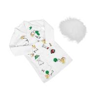 Abaodam Children's Lab Coat Doctor Outfit Unisex Scientist Costume With Wig For Role Play And Science Dress Up