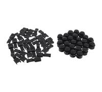 Abaodam Cierres de Cordón Resorte y Clips Finales Negros, 50 Piezas (25 Hebillas de Resorte 25 Clips), para Cordones Elásticos de Zapatos Deportivos y Accesorios de Calzado, Uso