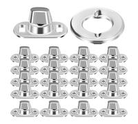 Abaodam Cierres Giratorios para Lona Marina, 20 Juegos Botones a Presión y Tornillos de Montaje, Diseñados para Ferretería de Barcos y Pesca, Acero Inoxidable Plateado