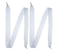 Abaodam Cinta De Gasa y Raso Plana 4 Cm, Cordones De Zapato Anchos Azul Grisáceo, Accesorios Decorativos Para Mujer, Aptos Para Zapatillas y Tacones, Detalle De Encaje Femenino Elegante