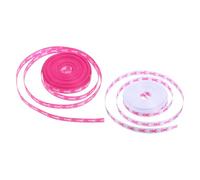 Abaodam Cinta Decorativa para Concientización Cáncer de Mama 2 Rollos de 1 CM X 9 M Poliéster en Color Rosa y Blanco Adecuado para Manualidades Centros de Mesa y Empaques Festivos