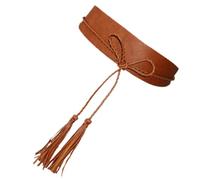 Abaodam Cinturón Ancho para Mujer Borlas, Faja Lumbar de Tela Duradera, Accesorio de Cintura para Vestido, Sello de Cintura Cómodo y Elegante para Ropa Femenina