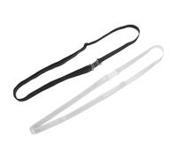 Abaodam Cinturón Elástico Ajustable para Jeans Mujer 2 Piezas sin Hebilla Color Claro y Negro, Cinturones Invisibles Elásticos para Vaqueros, Banda Fina Flexible para Uso Diario y