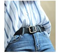 Abaodam cinturón mujer hebillas cinturón corset mujer cuero ajustable hebilla cuadrada negro plata para cintura o cadera casual