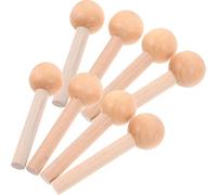 Abaodam Clavijas de Madera para Tablero Perforado 10 Pcs, Palos Redondos de Madera de Haya, Diámetro 10 Mm X 60 Mm, Ganchos para Panel Perforado, Accesorios para Manualidades y Bricolaje