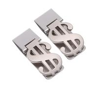 Abaodam Clip Metálico para Cheques y Billetes de Acero Inoxidable Mini Pinza Metálica Plateada Resistente Oxidación Paquete de 2 Unidades Adecuado para Organizar Tarjetas y Billetes