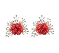 Abaodam Clip para Zapatos de Novia con Diseño Floral en Aleación y Perlas, Decoración para Zapatos de Boda Mujer, Fácil de Usar y Ahorro de Tiempo, 2 Piezas