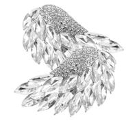 Abaodam Clips para Zapatos Alas Desmontables de Aleación de Zinc y Gemas de Imitación, Accesorios DIY para Tacones Altos y Sandalias, Decoración Brillante para Mujer, 2 Piezas, Color