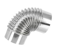 Abaodam Codo Tubo de Escape Resistente Oxidación de Chimenea de Metal Inoxidable 90 Mm Ventilación de Conducto para Estufa Exterior para Cocina y Hornillo de