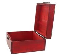 Abaodam Cofre de Madera Vintage Cuadrado, Organizador Decorativo para Joyas y Recuerdos, Adecuado para Almacenamiento Personal y Colecciones Hogar
