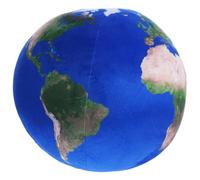 Abaodam Cojín Decorativo de Esfera de Peluche Forma de Planeta Tierra, Almohada Esférica Táctil de 17 Cm, Color Azul Claro, Cojín Peludo para Sofá y Decoración Hogareña