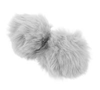Abaodam Colas de Conejo de Peluche 2 Piezas con Alfiler Desmontable Accesorio para Disfraz de Conejo Gris Claro Complemento Suave para Cosplay y Fiestas Infantiles