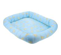 Abaodam Colchoneta Refrescante de Seda Helada para Mascotas Tamaño S 45X40 CM Color Azul Banana Lavable y Transpirable Adecuado para Perros y Gatos en Verano Cojín Refrescante para