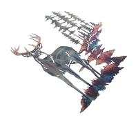 Abaodam Colgante de ciervo de hierro peculiar decorativo rústico estatua muro viviendo decoración decoraciones de ciervos para colgar en la pared colgante de pared de ciervo planchar