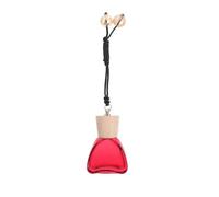 Abaodam Colgante que Relaja Espíritu y Cuerpo para Coche de Botella de Perfume de Vidrio Rojo de 12ml, Decoración para Auto Adecuado para Uso en Coche